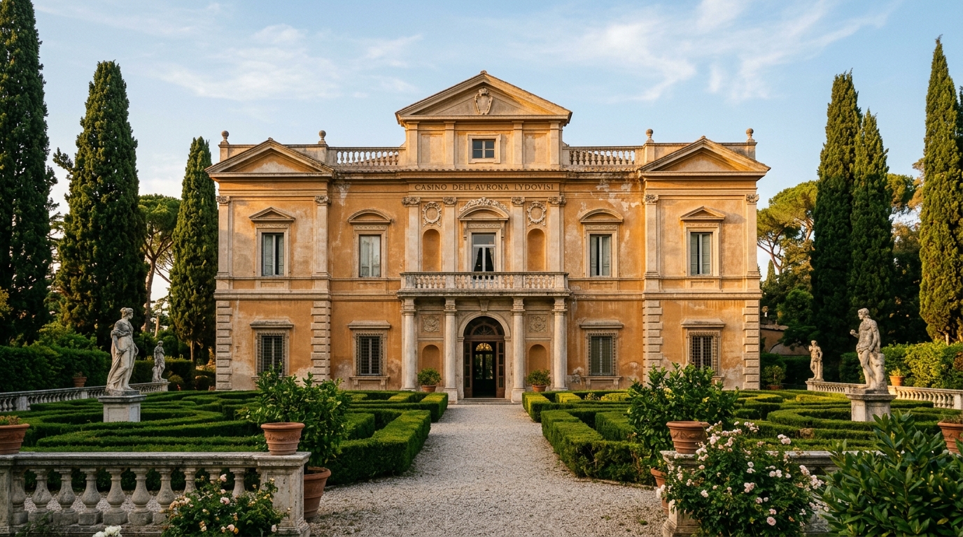 Villa Ludovisi a Roma - Il Casino dell'Aurora superstite e i giardini storici
