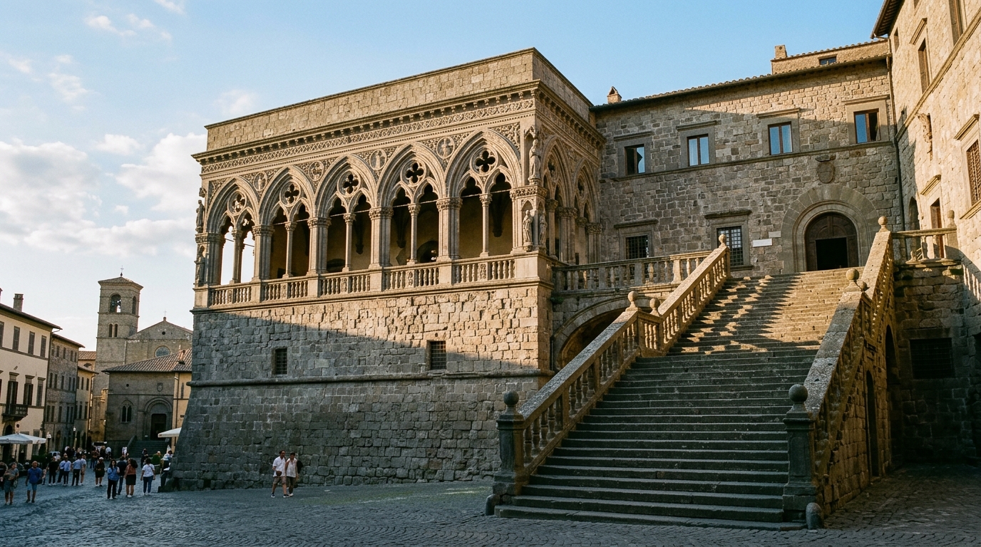 Conclave di Viterbo - La facciata monumentale della Loggia dei Papi