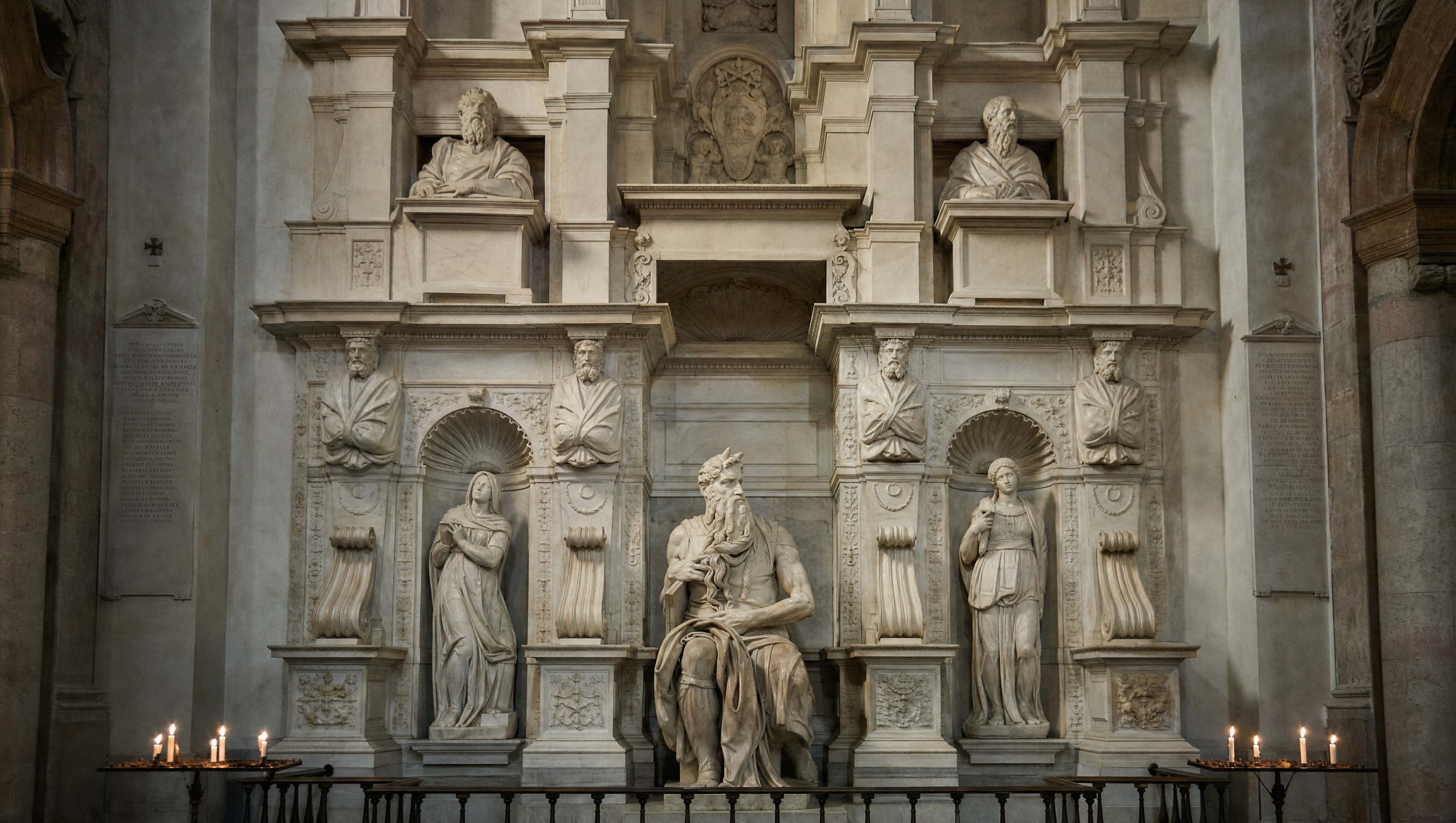 Mosè di Michelangelo a Roma - Dettaglio della tomba di Giulio II in San Pietro in Vincoli
