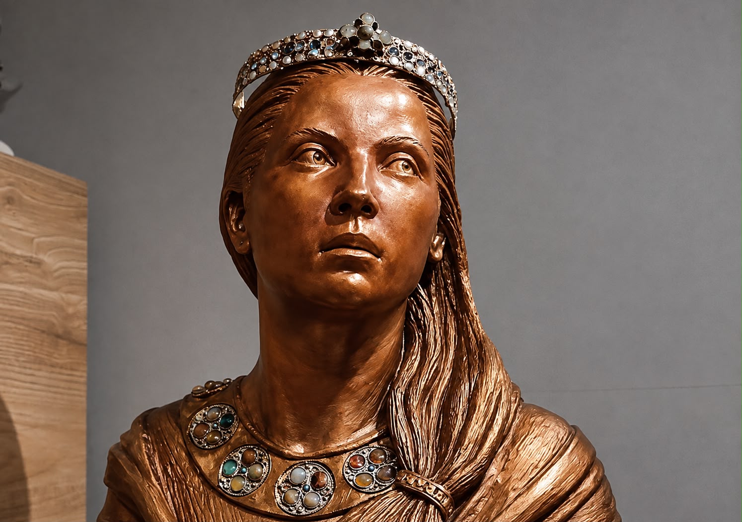 Scultura in bronzo di Amalasunta regina degli Ostrogoti