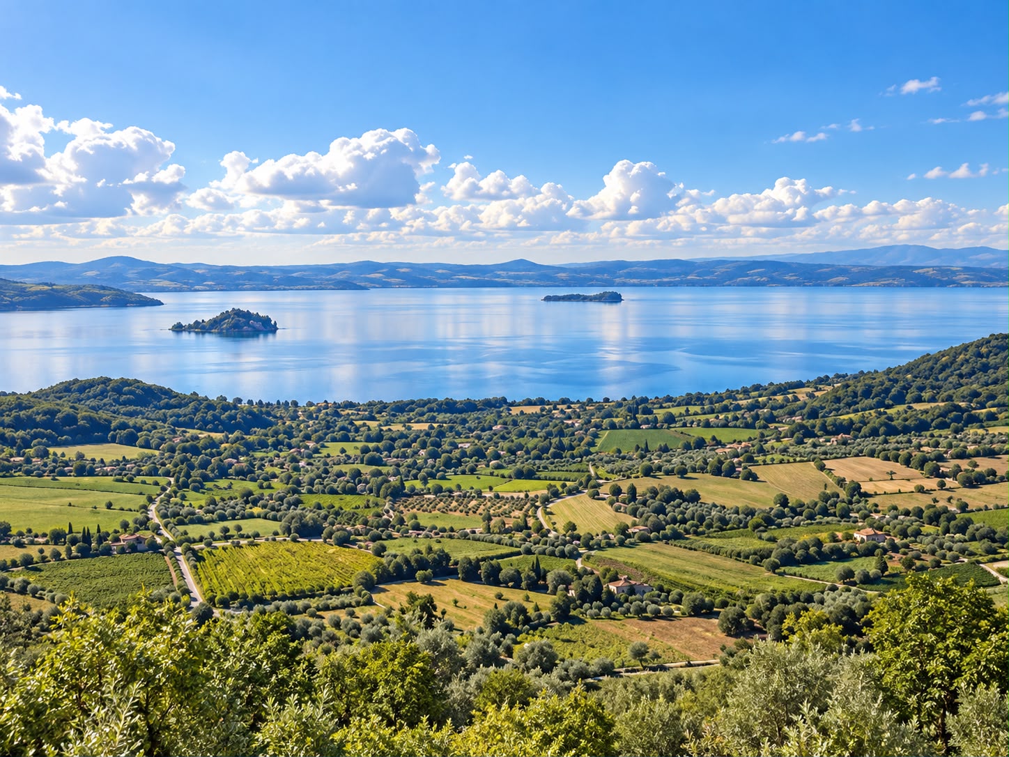 Panorama del Lago di Bolsena e della Tuscia